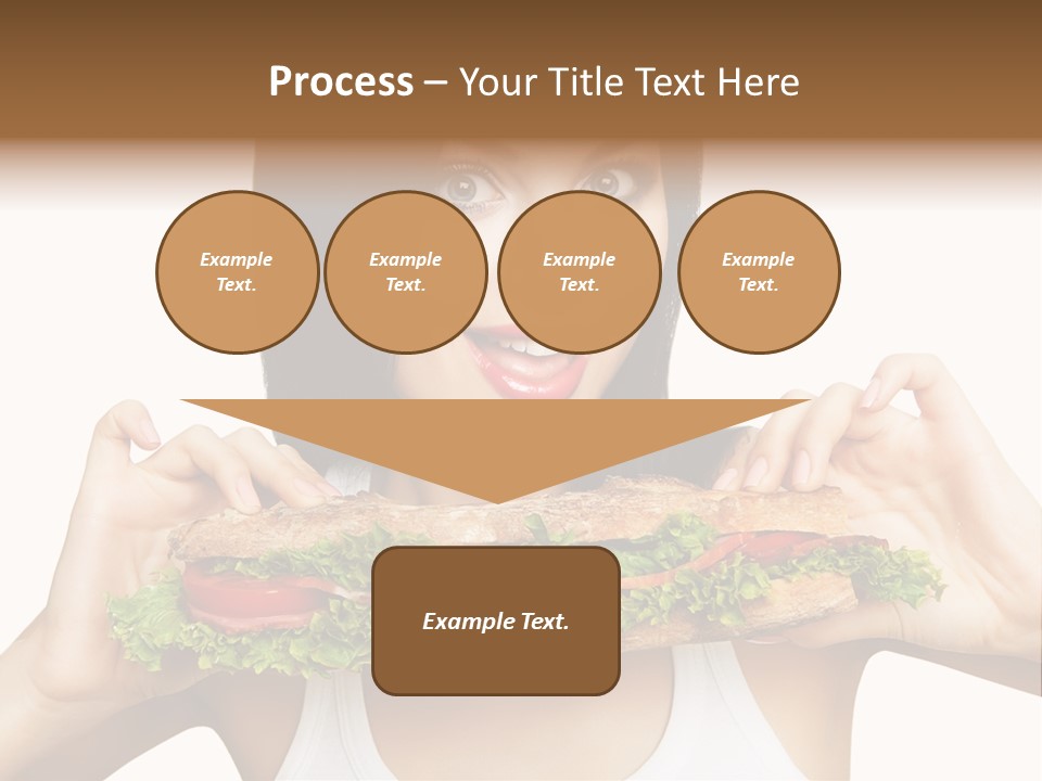 Smiling Take Holding PowerPoint Template