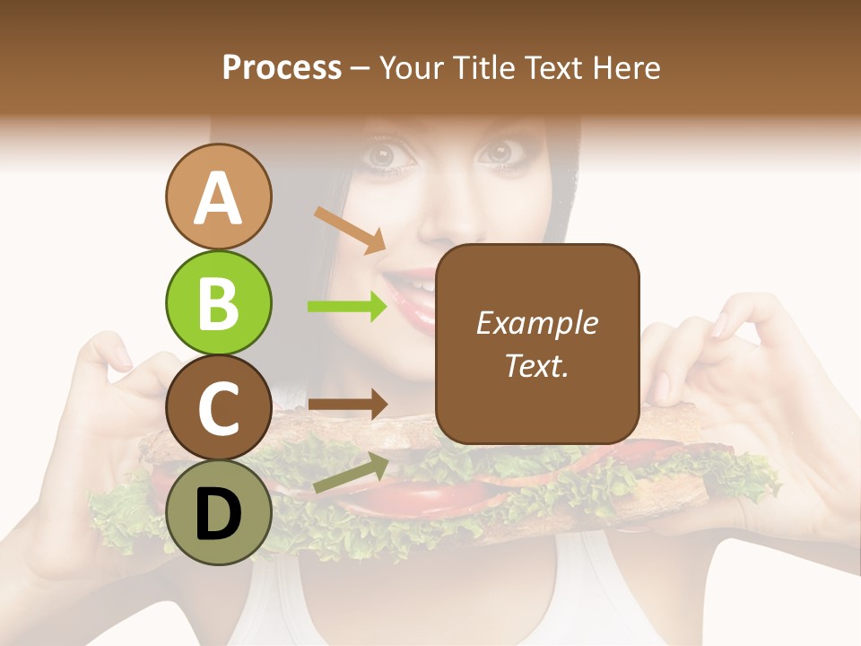 Smiling Take Holding PowerPoint Template