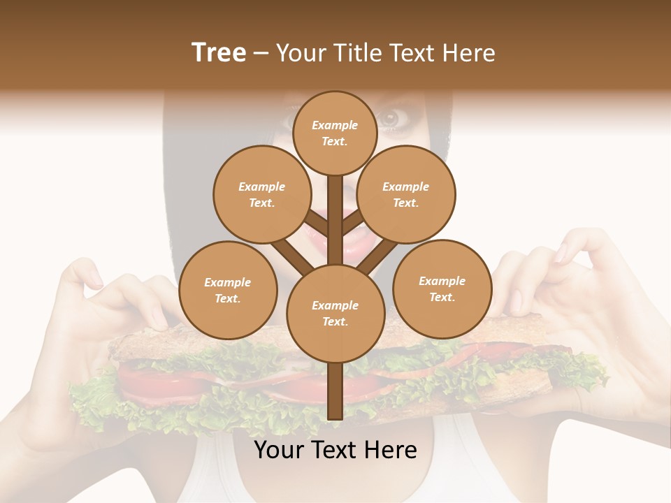 Smiling Take Holding PowerPoint Template