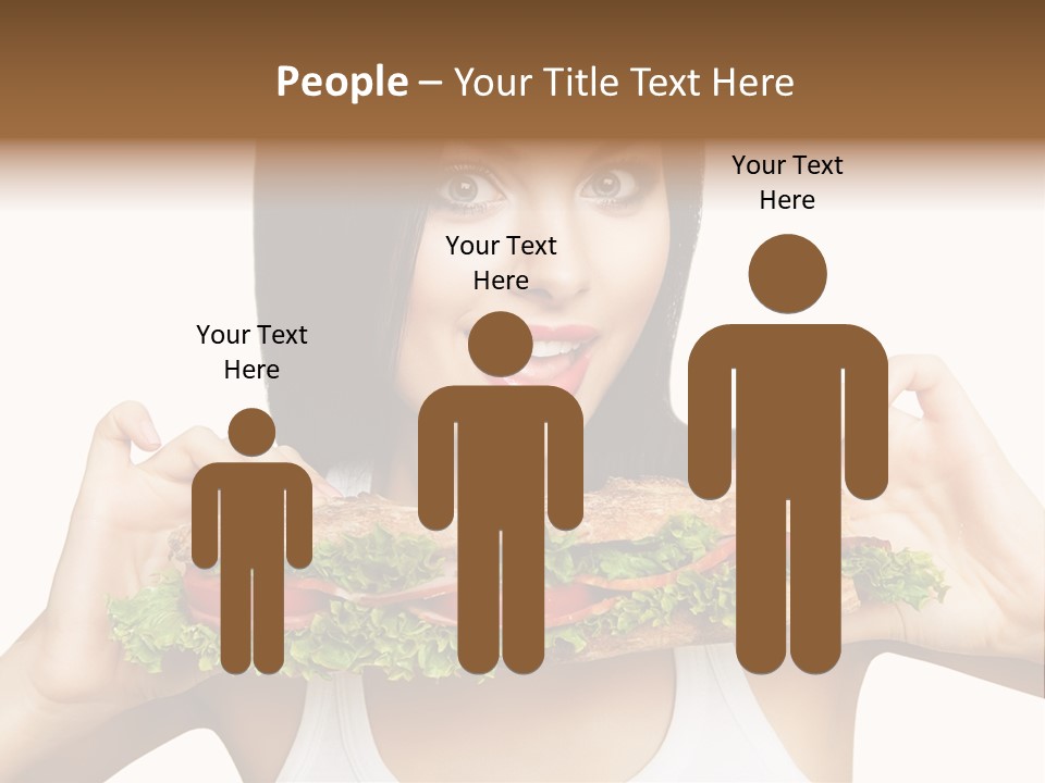 Smiling Take Holding PowerPoint Template