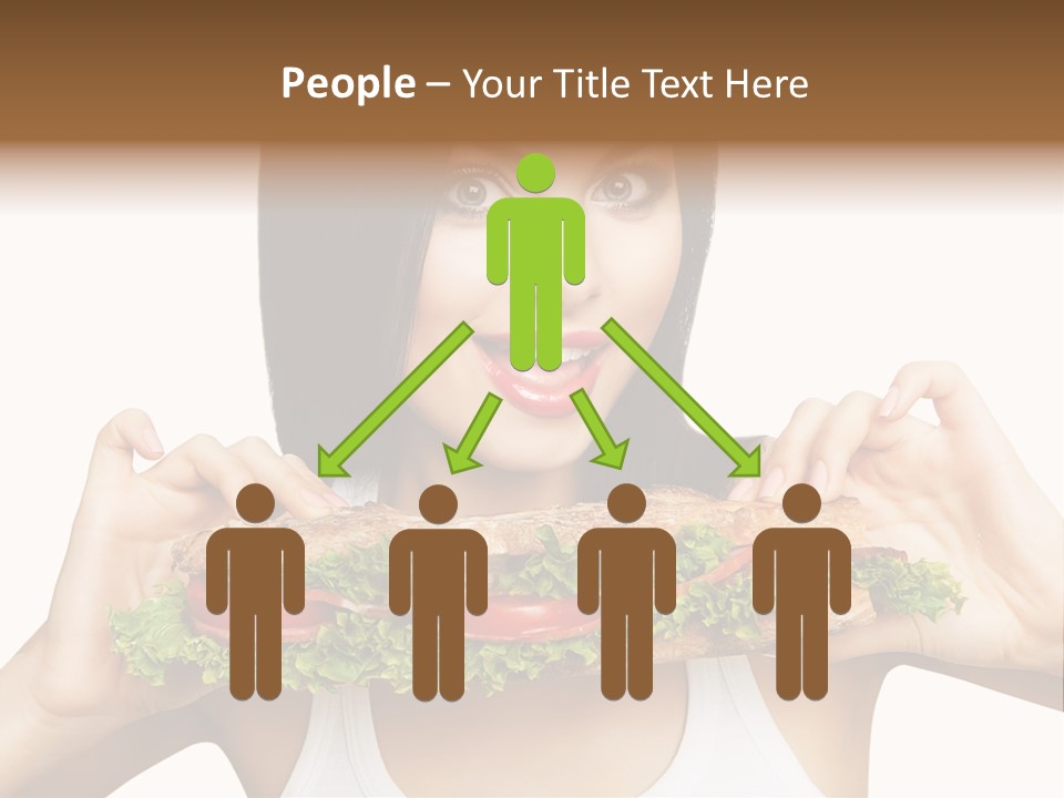 Smiling Take Holding PowerPoint Template