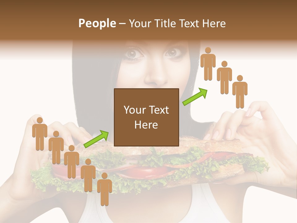 Smiling Take Holding PowerPoint Template