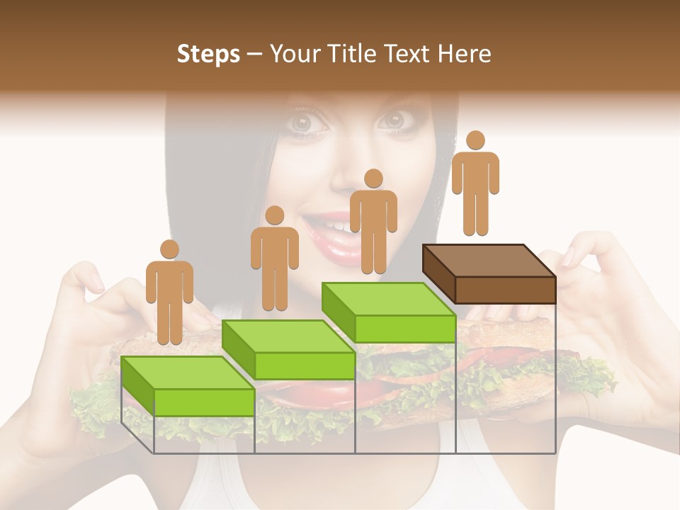 Smiling Take Holding PowerPoint Template