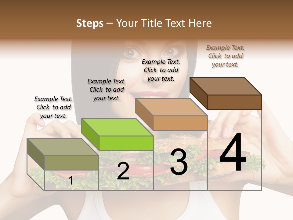 Smiling Take Holding PowerPoint Template