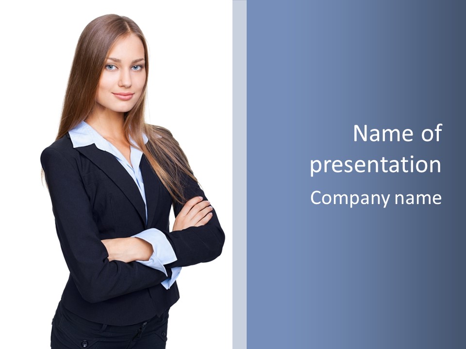 Glamour Looking Female PowerPoint Template