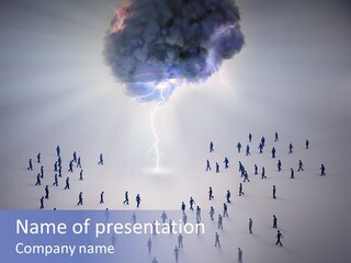 Productivity Crowd Together PowerPoint Template