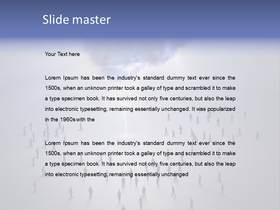 Productivity Crowd Together PowerPoint Template