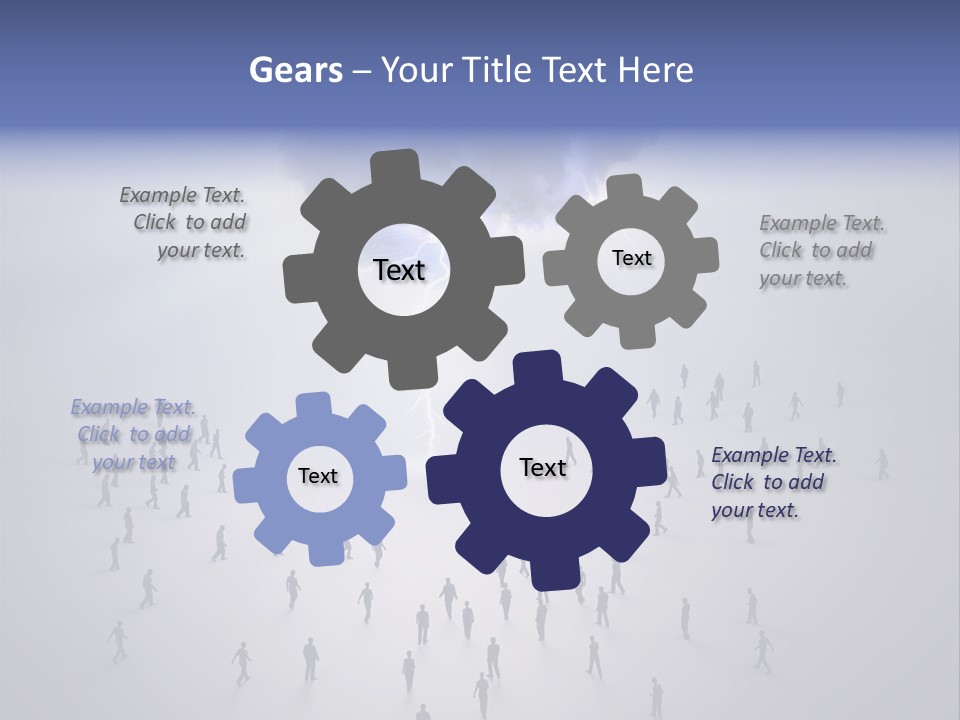 Productivity Crowd Together PowerPoint Template