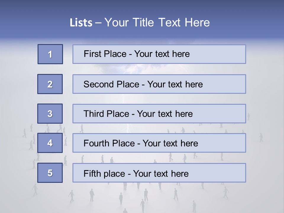 Productivity Crowd Together PowerPoint Template