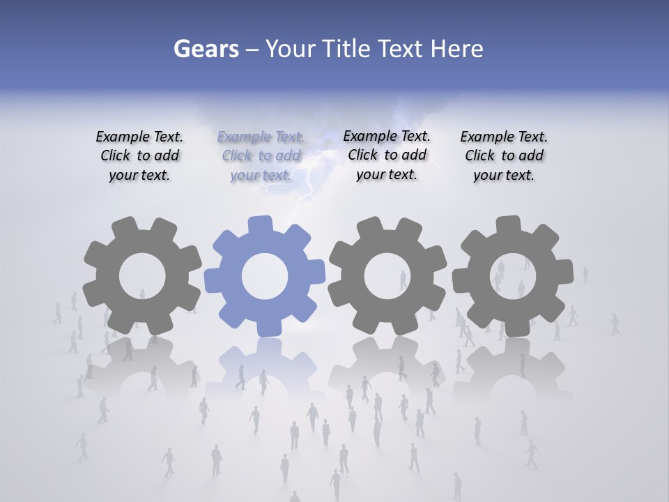 Productivity Crowd Together PowerPoint Template