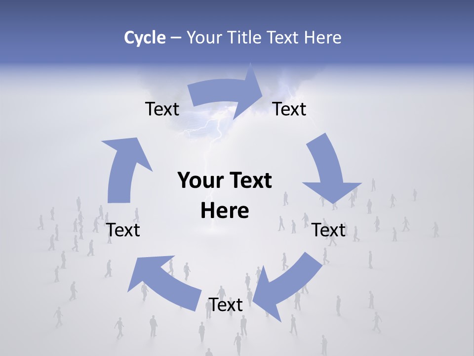 Productivity Crowd Together PowerPoint Template
