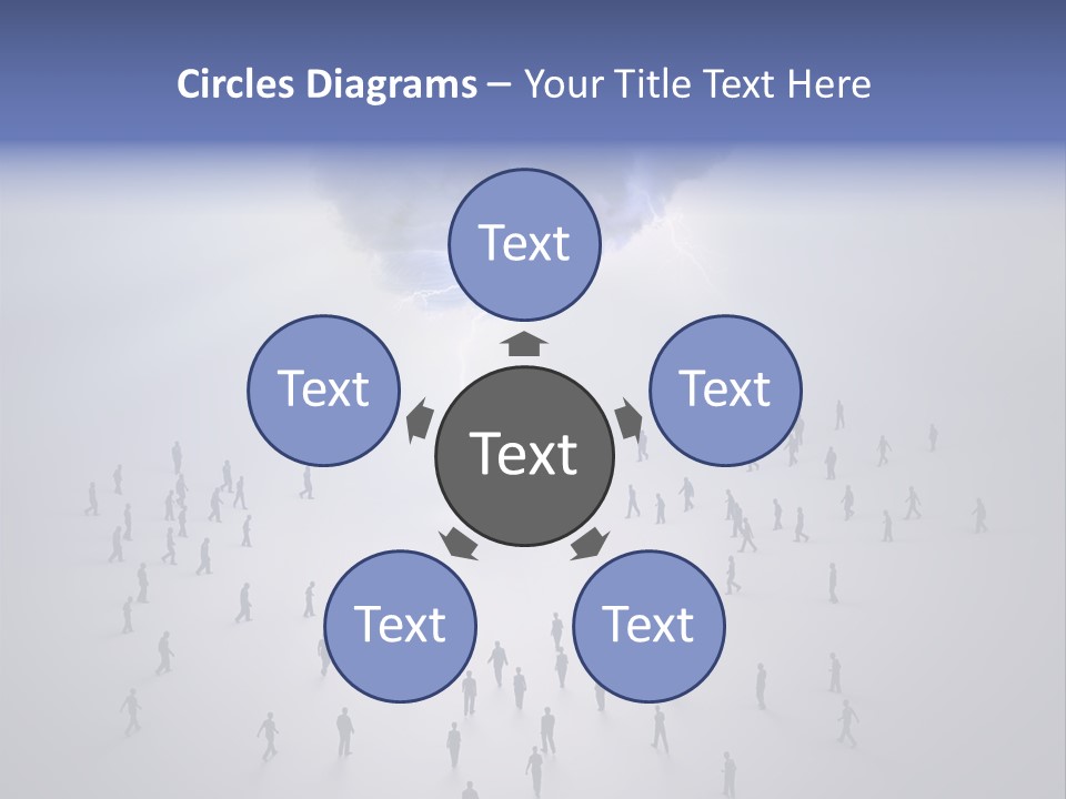 Productivity Crowd Together PowerPoint Template