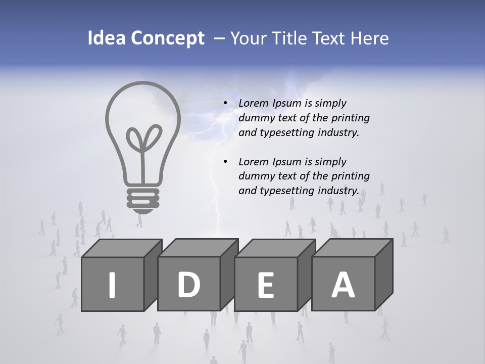 Productivity Crowd Together PowerPoint Template