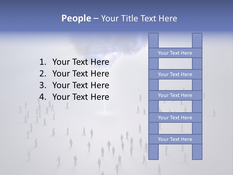 Productivity Crowd Together PowerPoint Template