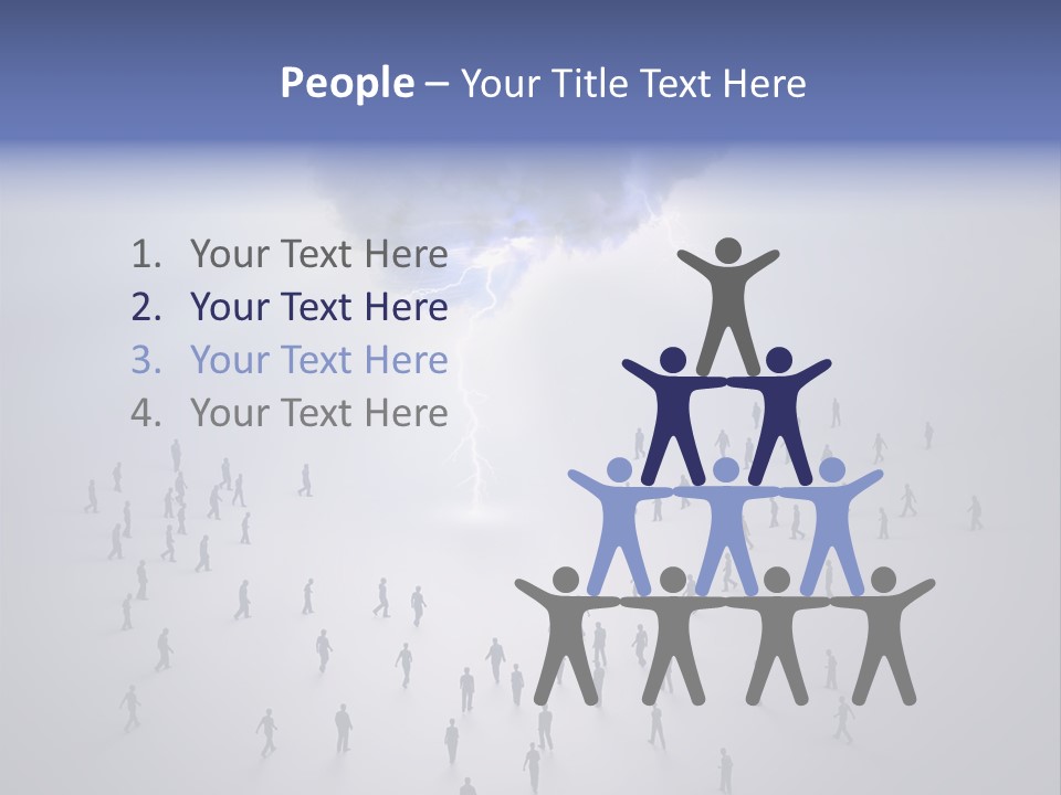 Productivity Crowd Together PowerPoint Template