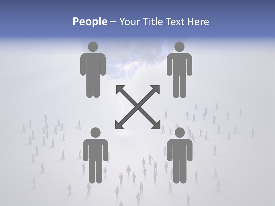 Productivity Crowd Together PowerPoint Template