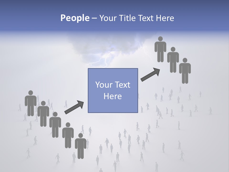 Productivity Crowd Together PowerPoint Template