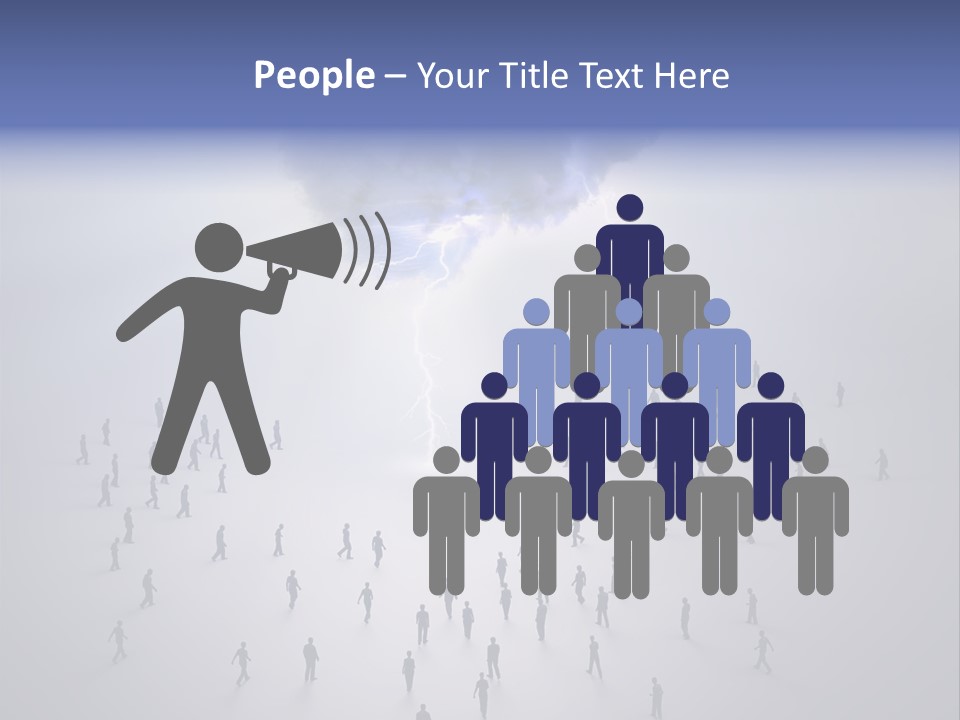 Productivity Crowd Together PowerPoint Template