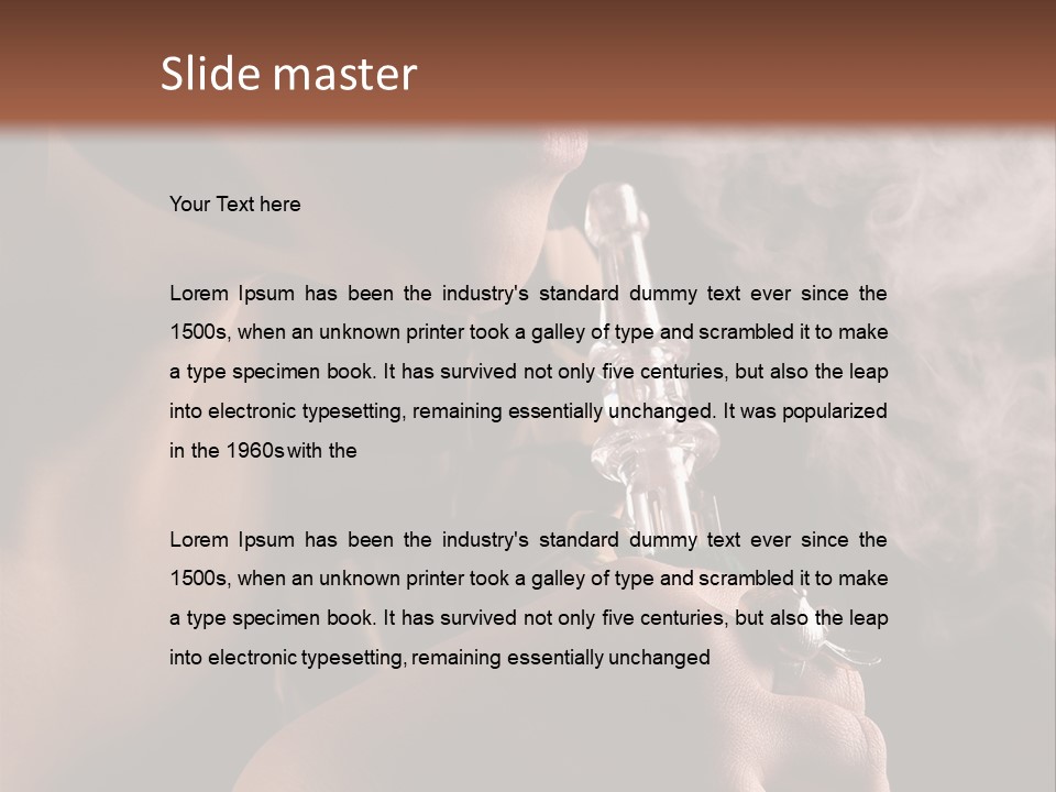 Stand Isolated Young PowerPoint Template