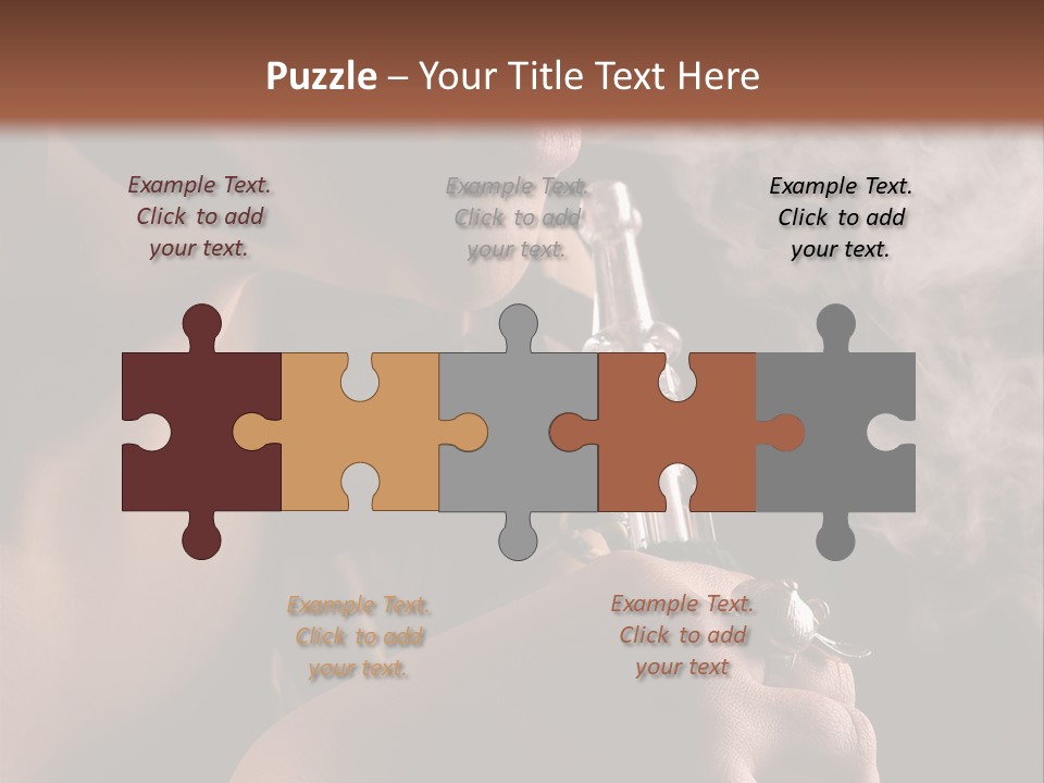 Stand Isolated Young PowerPoint Template