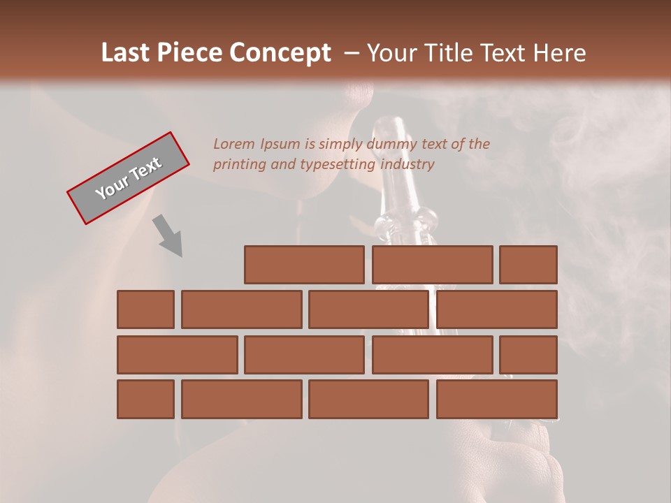 Stand Isolated Young PowerPoint Template
