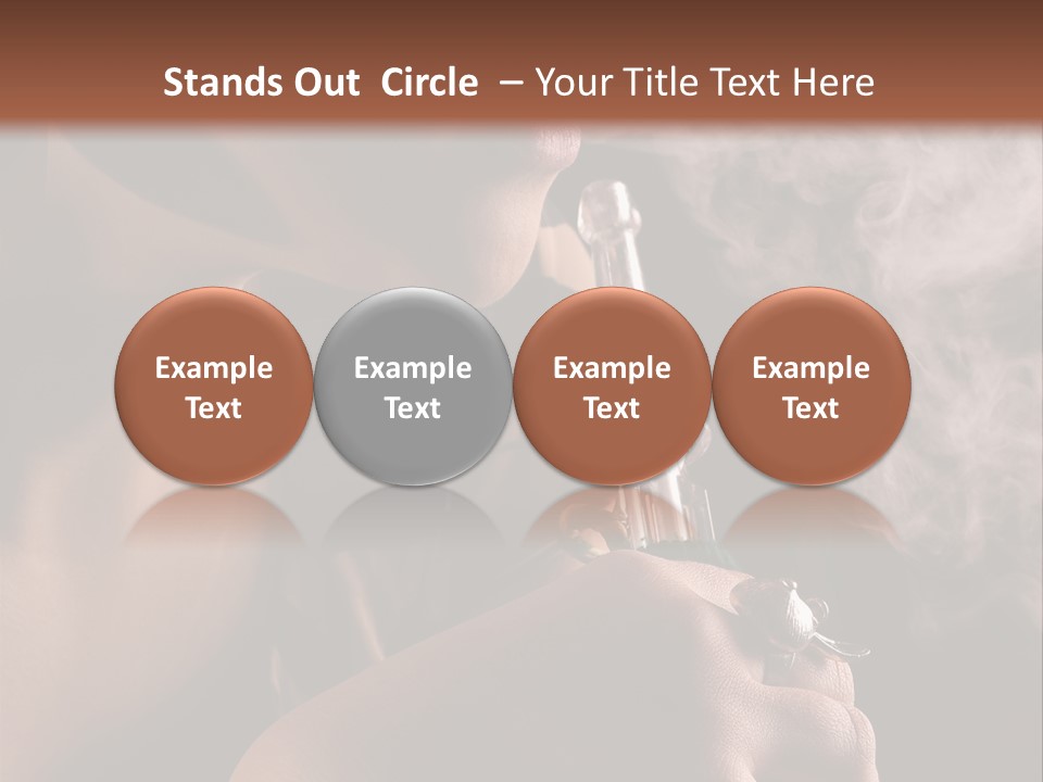 Stand Isolated Young PowerPoint Template