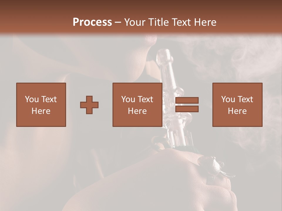 Stand Isolated Young PowerPoint Template