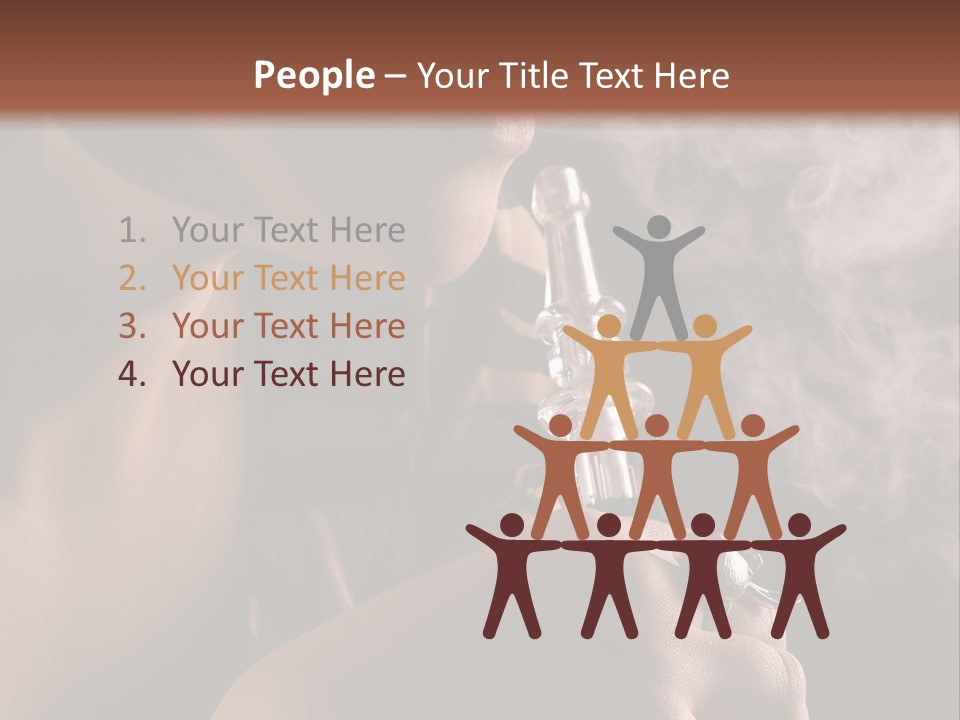 Stand Isolated Young PowerPoint Template