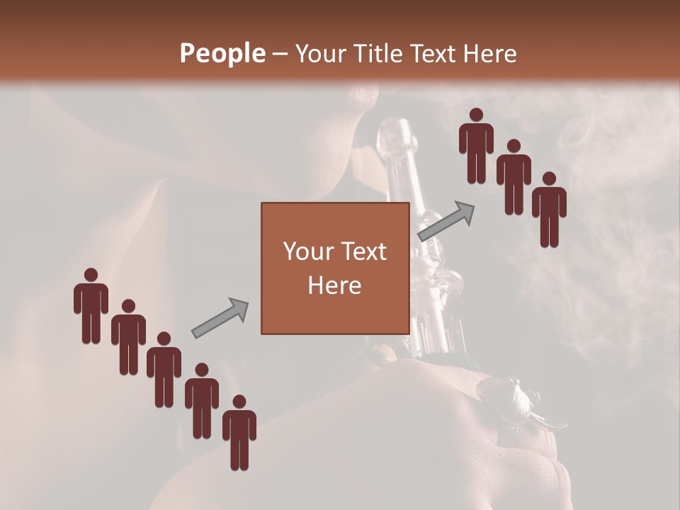 Stand Isolated Young PowerPoint Template