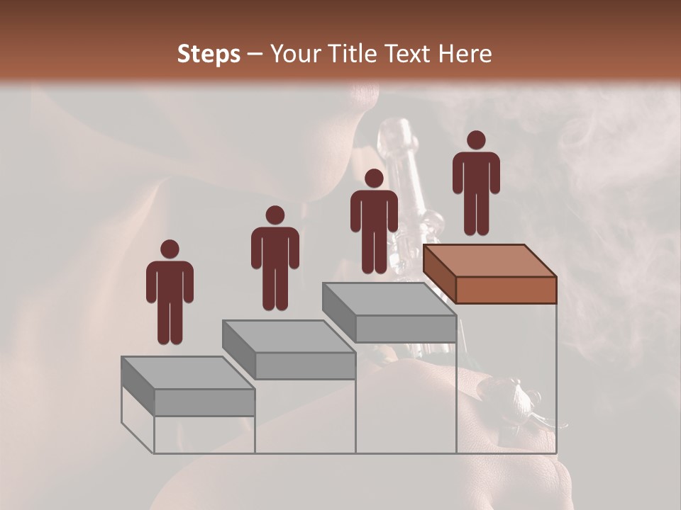 Stand Isolated Young PowerPoint Template