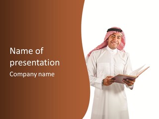 Girl Islam Emirates PowerPoint Template