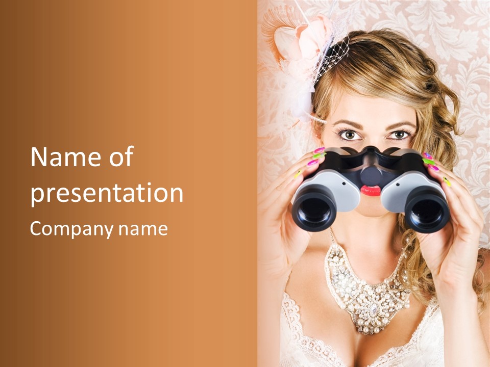 Female Affluent Fashionable PowerPoint Template