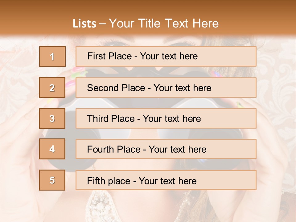 Female Affluent Fashionable PowerPoint Template