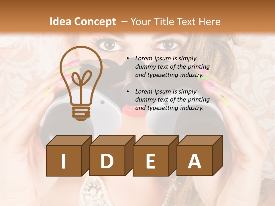 Female Affluent Fashionable PowerPoint Template