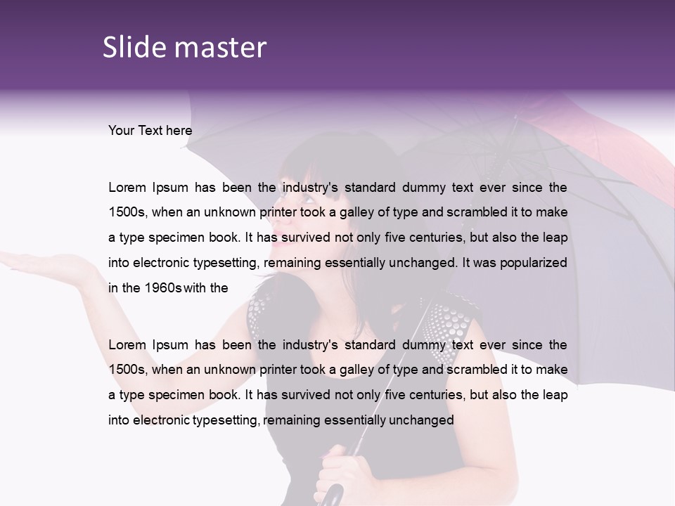 Happiness Hair Portrait PowerPoint Template