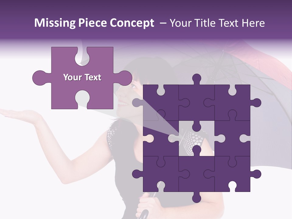 Happiness Hair Portrait PowerPoint Template