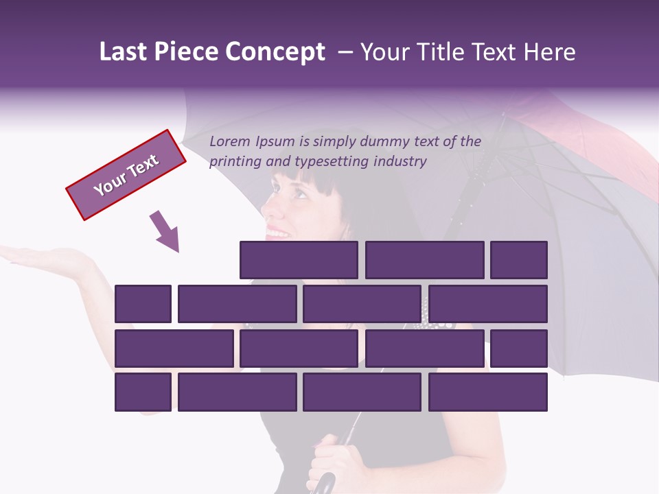 Happiness Hair Portrait PowerPoint Template