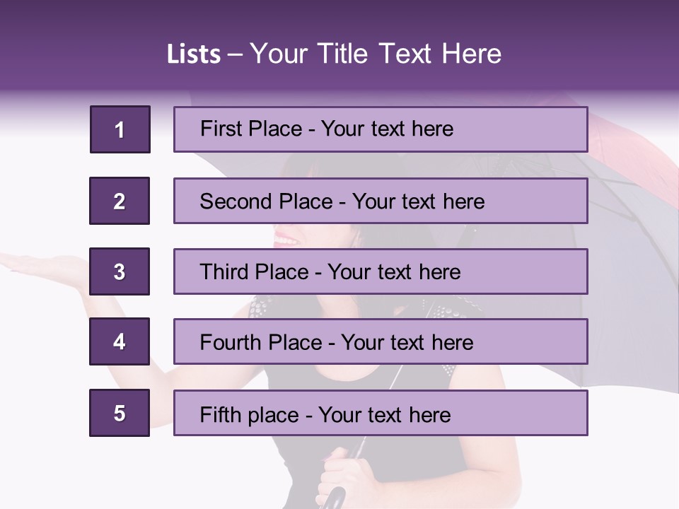 Happiness Hair Portrait PowerPoint Template