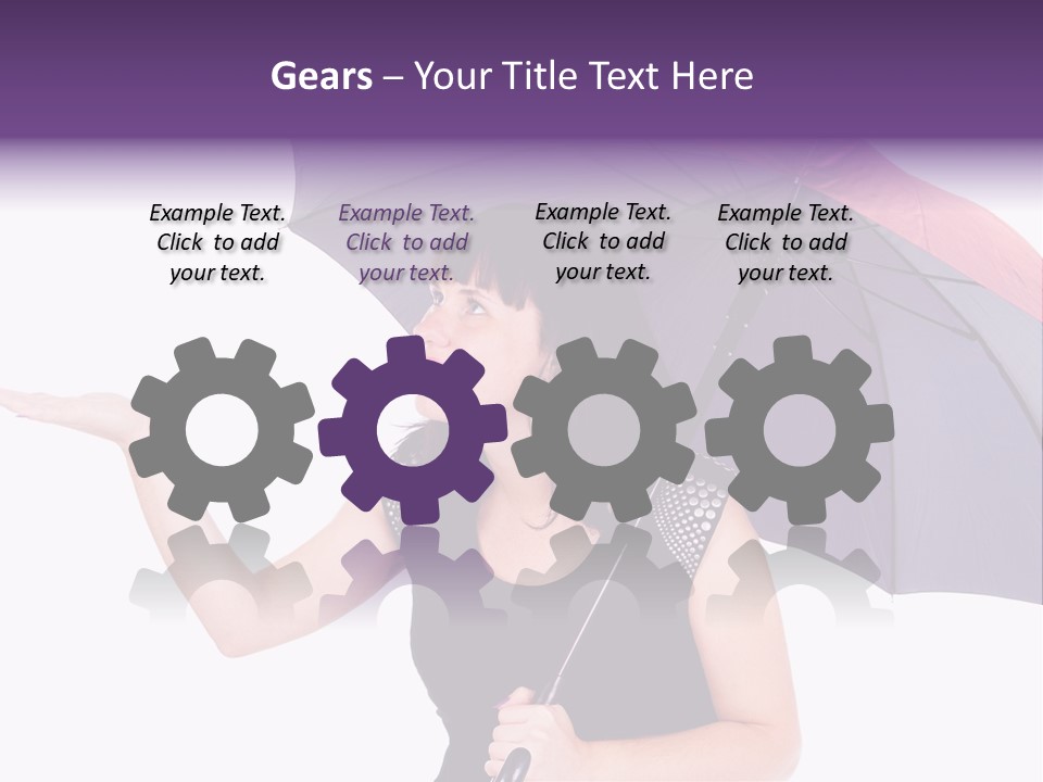 Happiness Hair Portrait PowerPoint Template