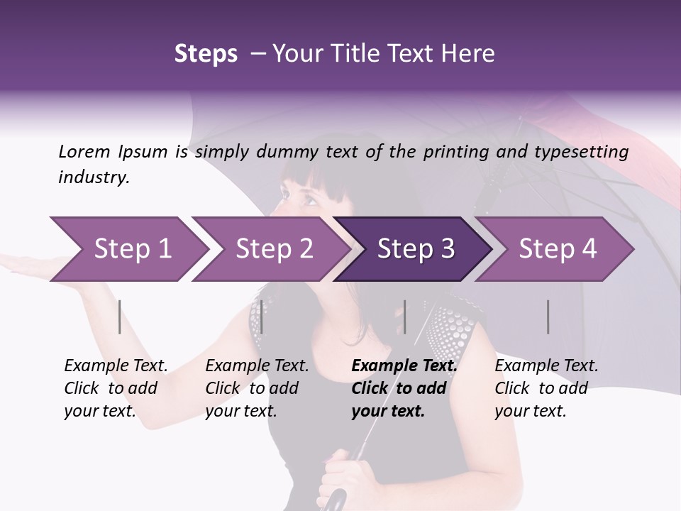 Happiness Hair Portrait PowerPoint Template