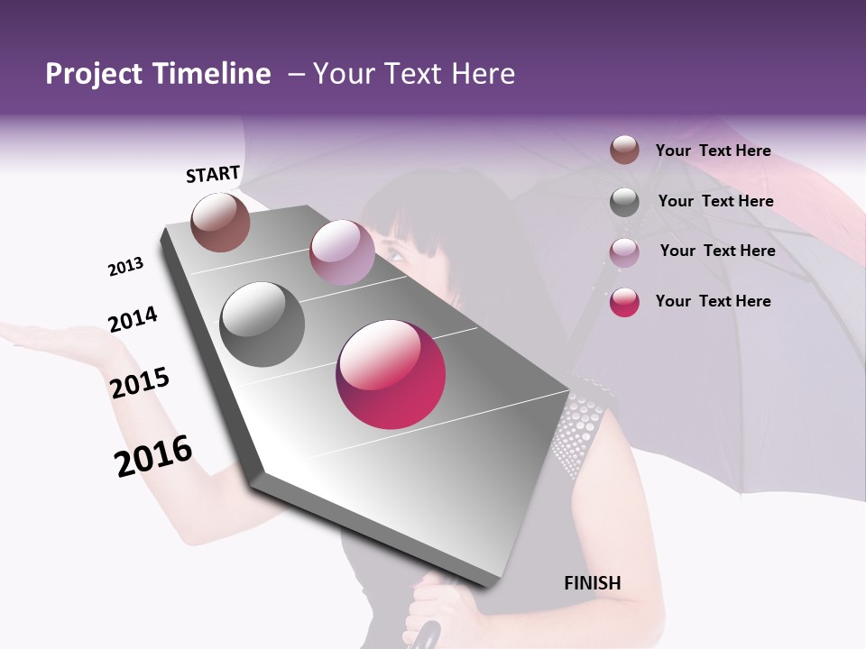 Happiness Hair Portrait PowerPoint Template