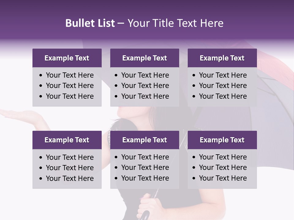 Happiness Hair Portrait PowerPoint Template