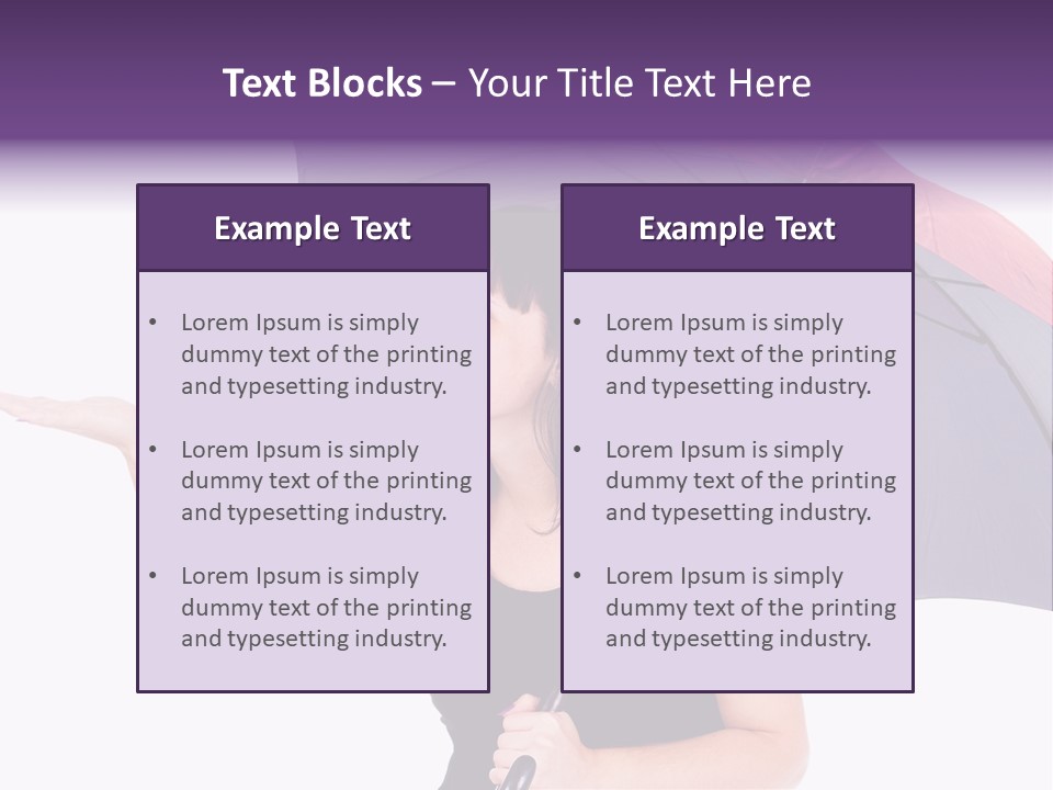 Happiness Hair Portrait PowerPoint Template