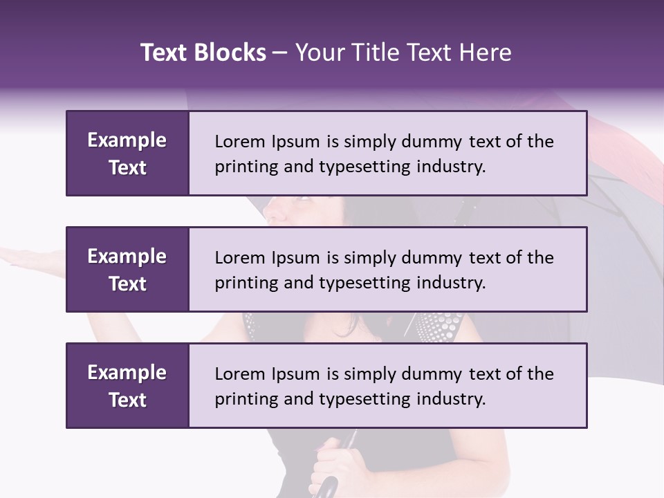 Happiness Hair Portrait PowerPoint Template