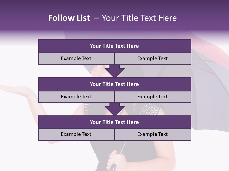 Happiness Hair Portrait PowerPoint Template