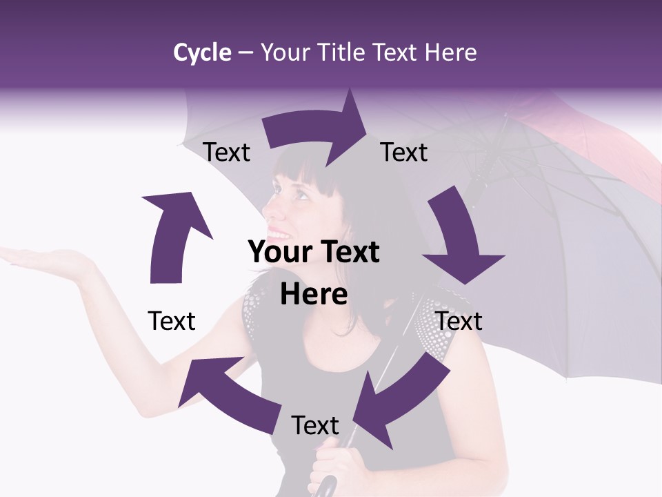 Happiness Hair Portrait PowerPoint Template