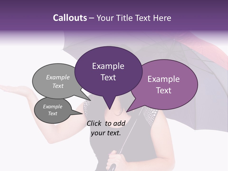 Happiness Hair Portrait PowerPoint Template