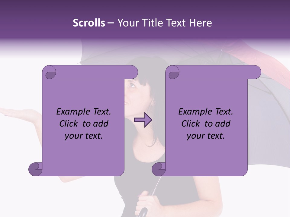 Happiness Hair Portrait PowerPoint Template