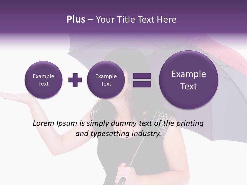 Happiness Hair Portrait PowerPoint Template