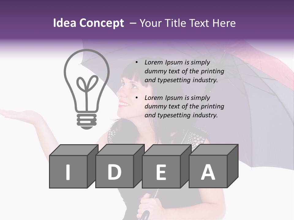 Happiness Hair Portrait PowerPoint Template